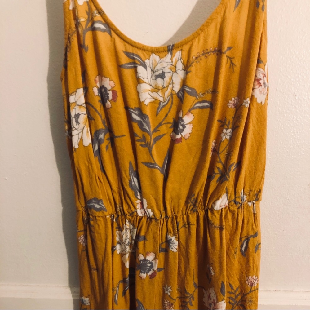 PACSUN YELLOW FLORAL ROMPER